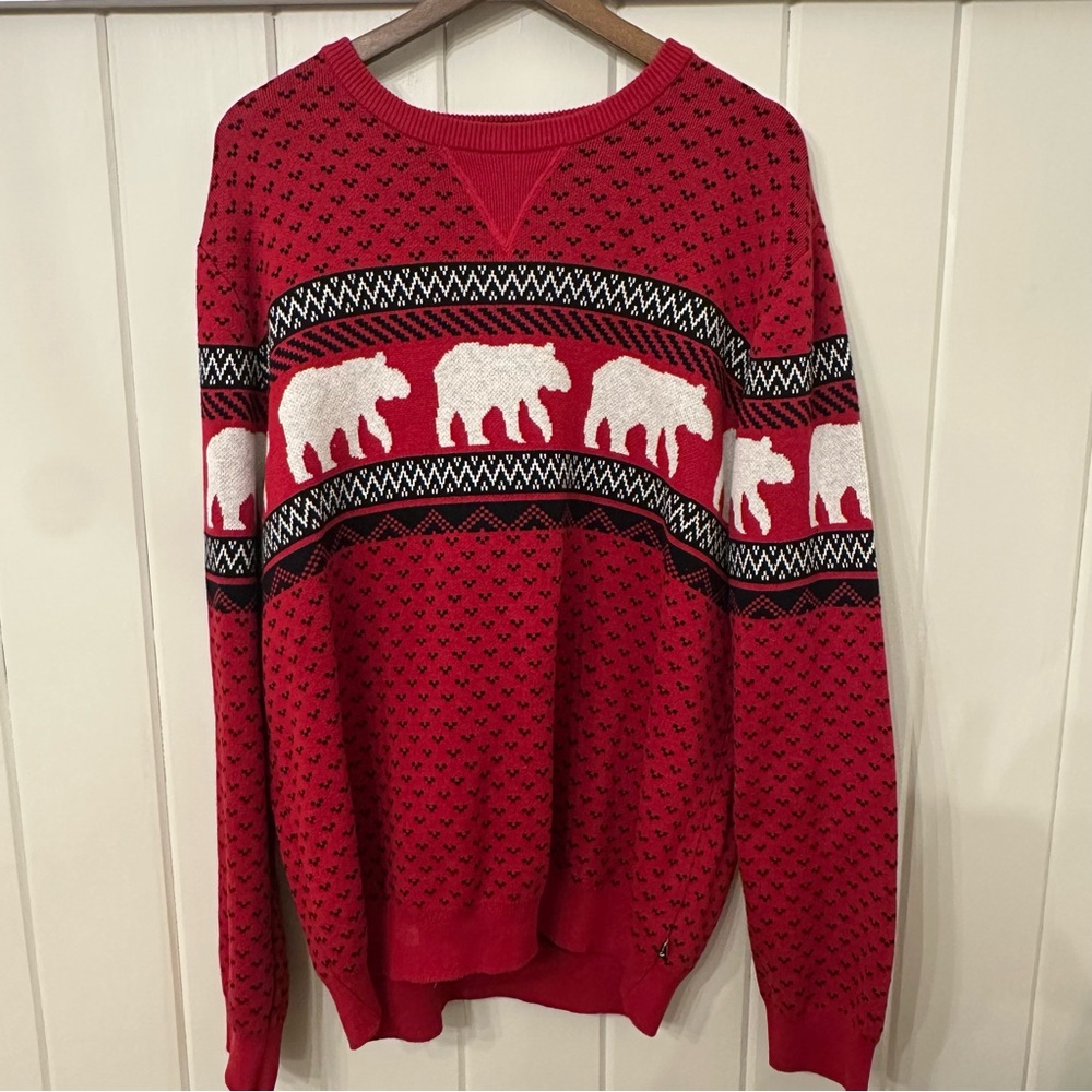 Men’s Chaps Red Polar Bear Crewneck Sweater, Size XL, NWOT - Picture 1 of 6